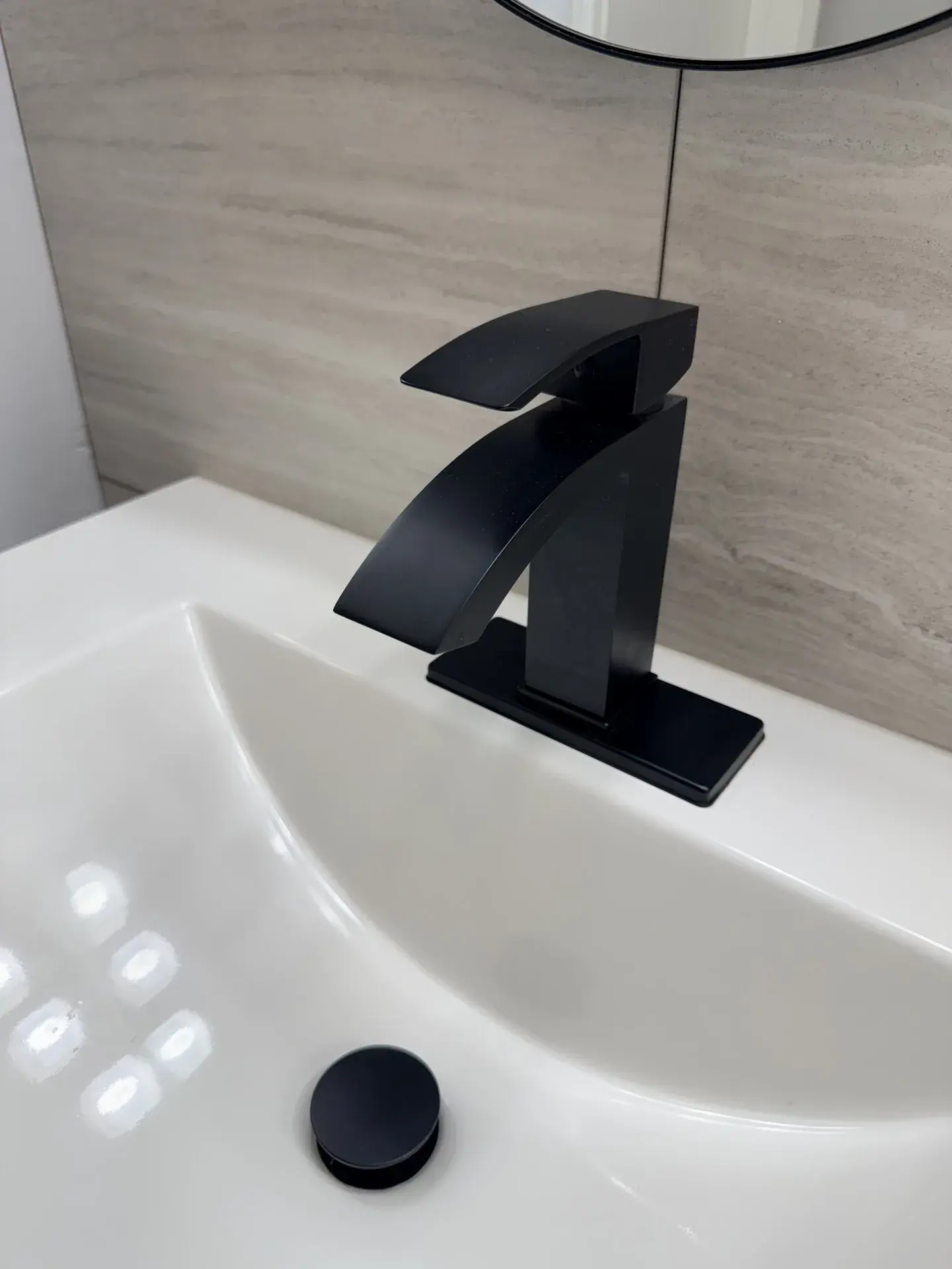 Vanity faucet detail